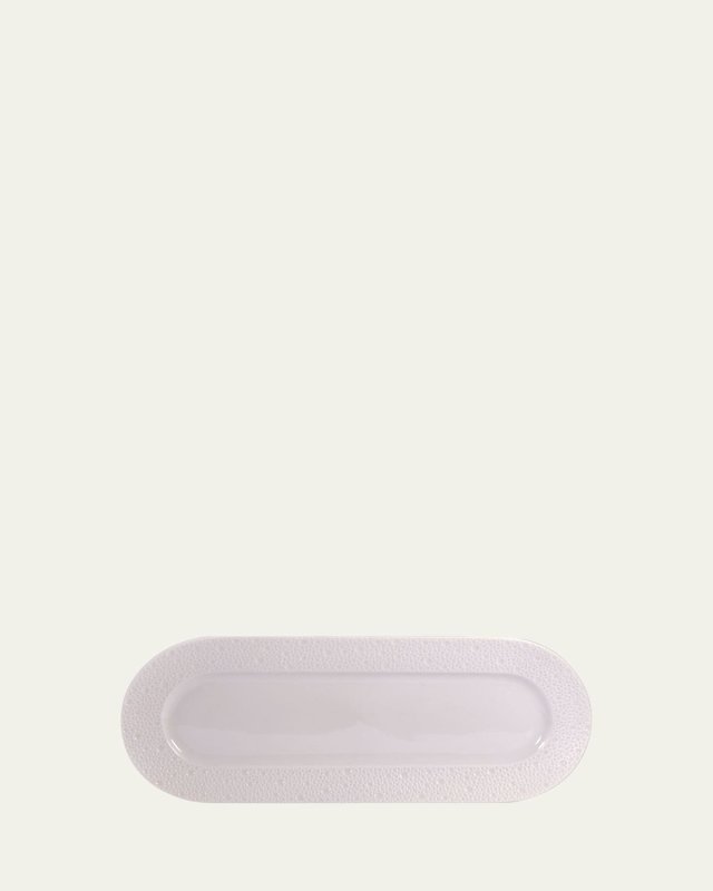 Ecume White Rectangular Cake Platter